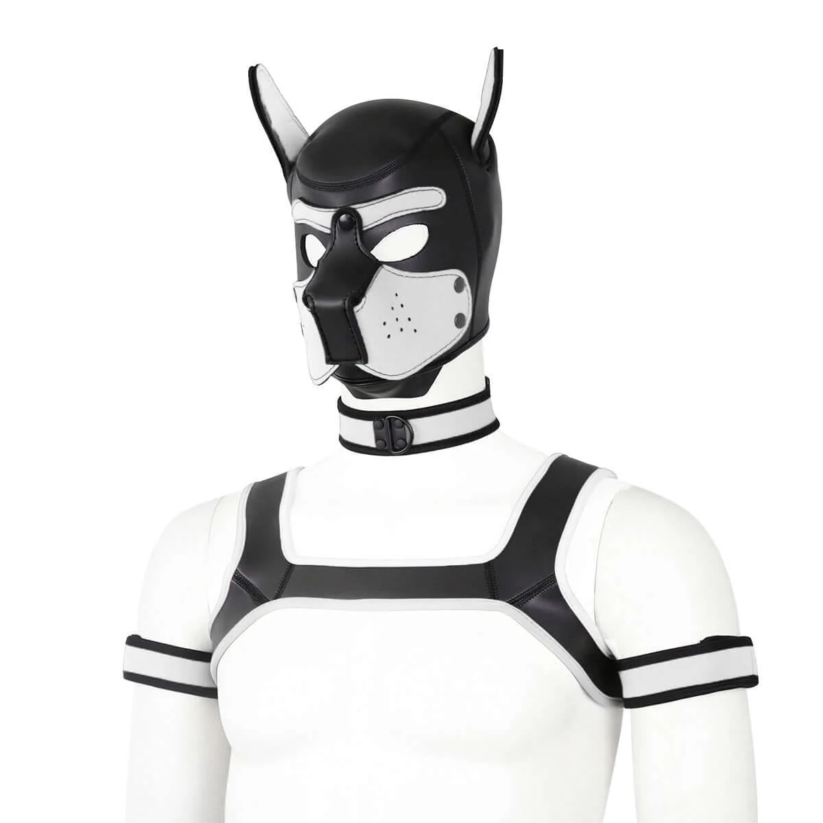 ALPHA PUP HOOD SET - White & Black - Image 7