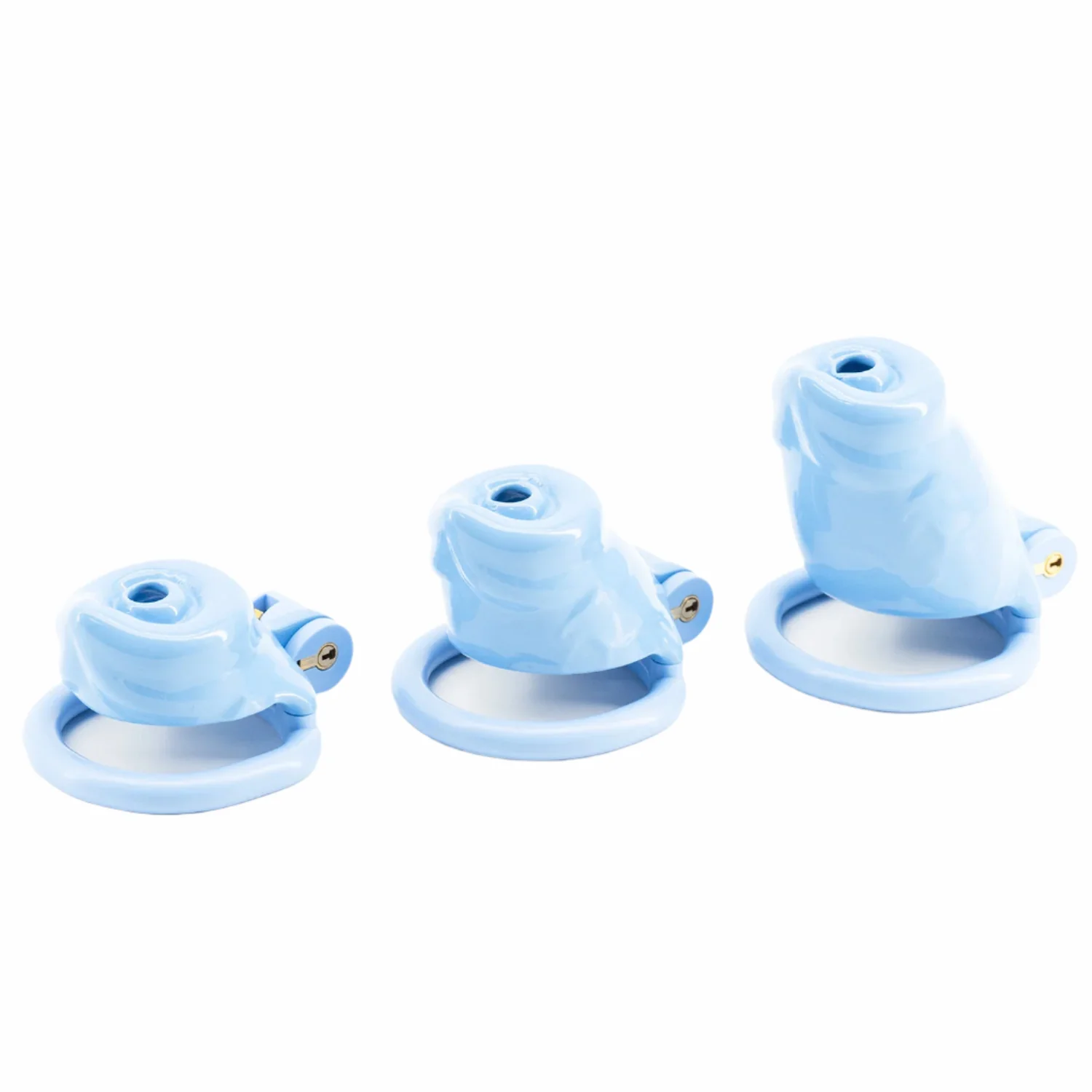 BAD PUP CHASTITY CAGE - Blue Resin - Image 4