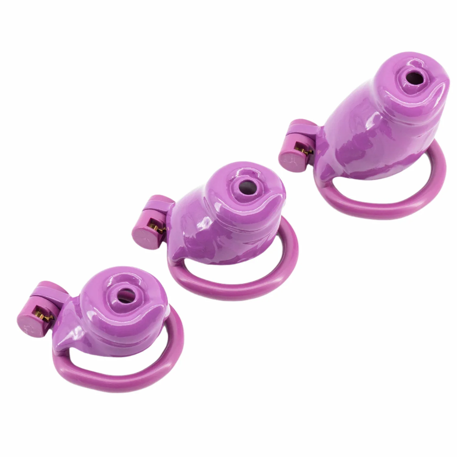 BAD PUP CHASTITY CAGE - Dark Pink Resin - Image 4