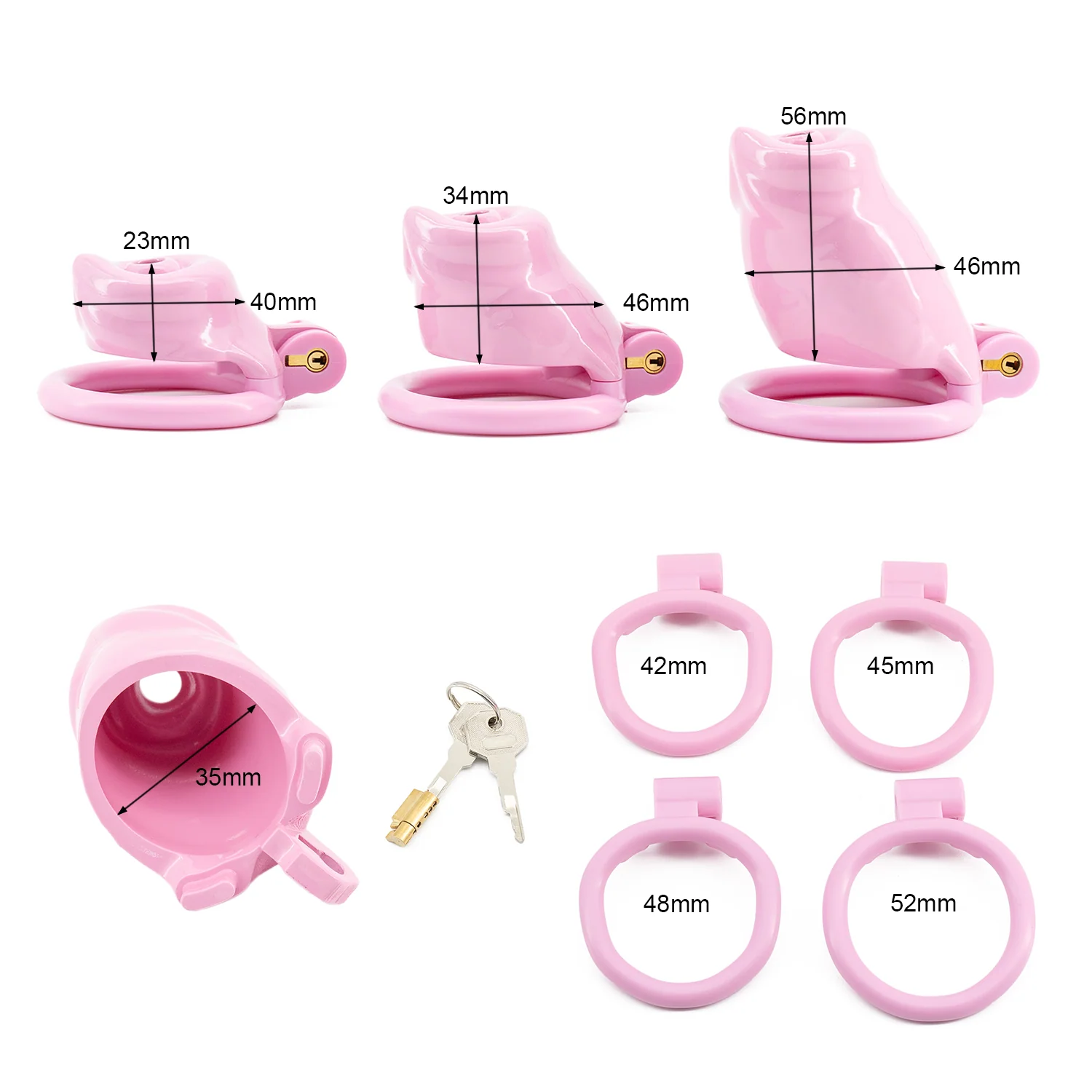 BAD PUP CHASTITY CAGE - Pink Resin - Image 9