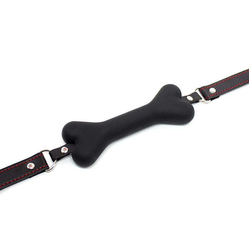 PUP TREAT BONE GAG - Black - Image 4