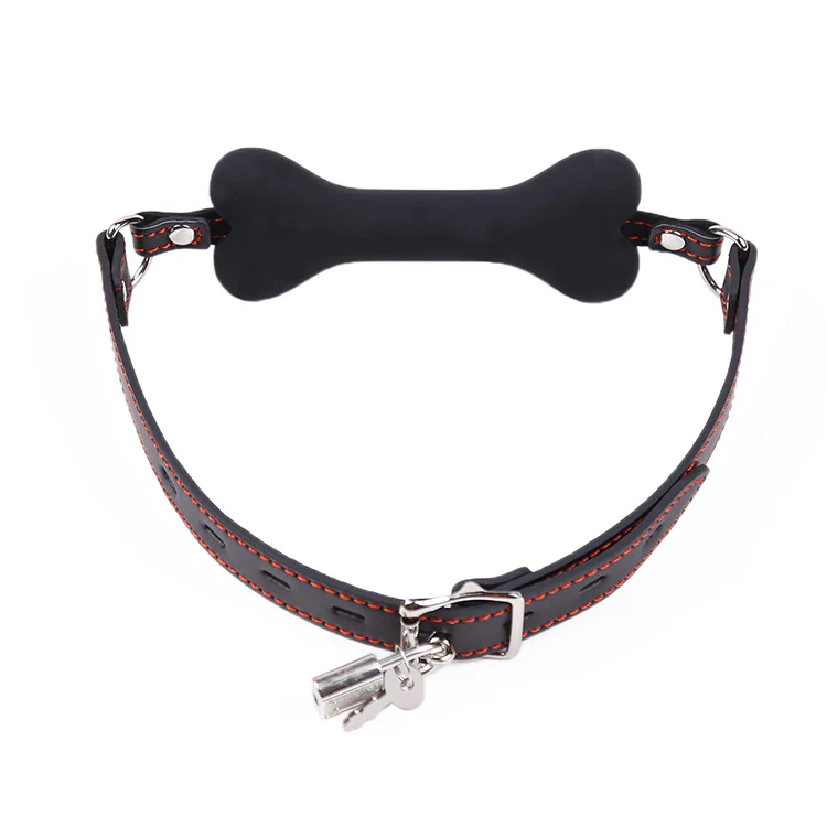 PUP TREAT BONE GAG - Black - Image 5