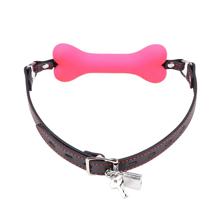 PUP TREAT BONE GAG - Pink - Image 5