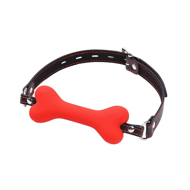 PUP TREAT BONE GAG - Red - Image 4